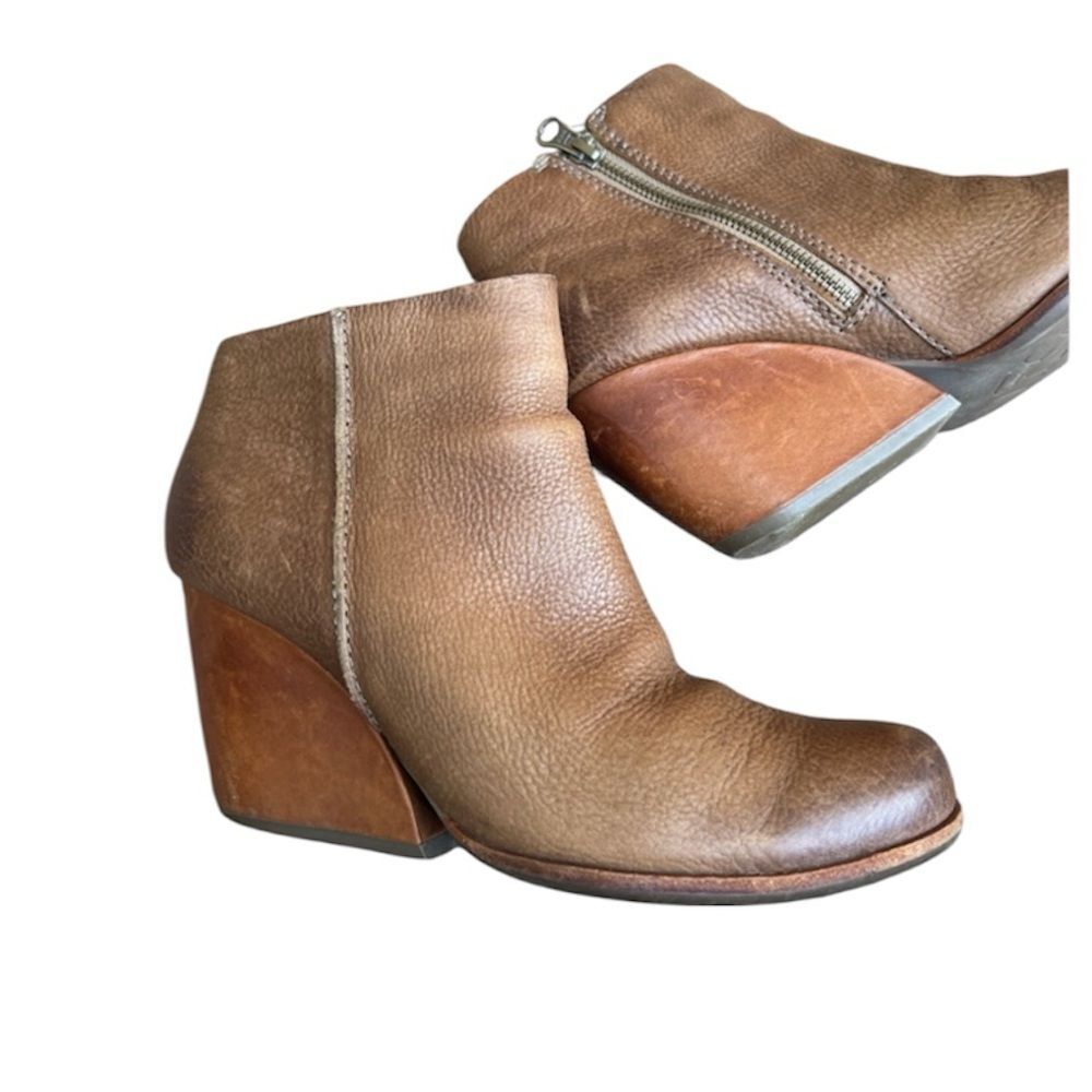 Kork Ease Natalya Brown Leather Bootie Boot Sz EU 41 / US 9.5